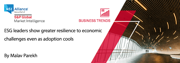 ESG leaders show greater resilience to economic challenges even as adoption cools